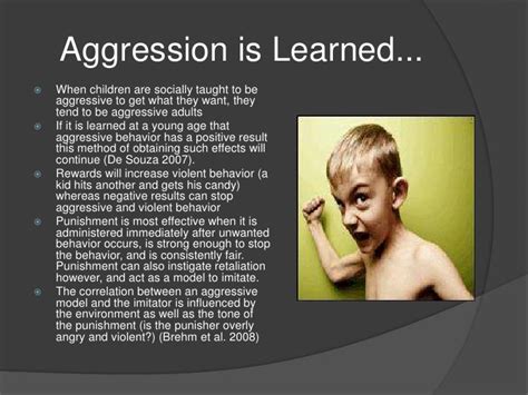 Can aggression be taught?